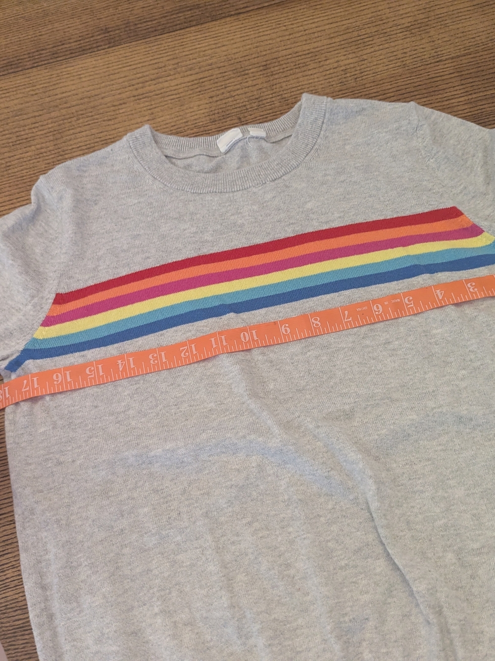 EUC Gap Womens Small Rainbow Stripe Knit Cotton Crewneck Sweater - Picture 4 of 7